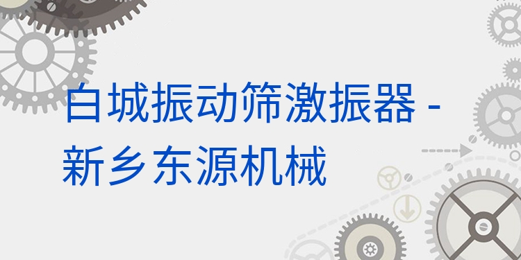 白城振動篩激振器 - 新鄉(xiāng)東源機械